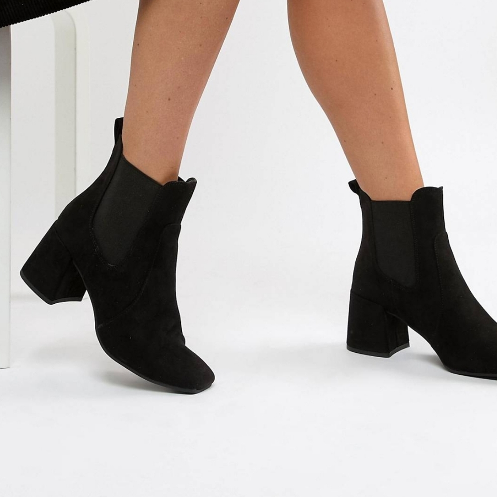 Asos bought New Look Heeled Square Toe Ankle Boot